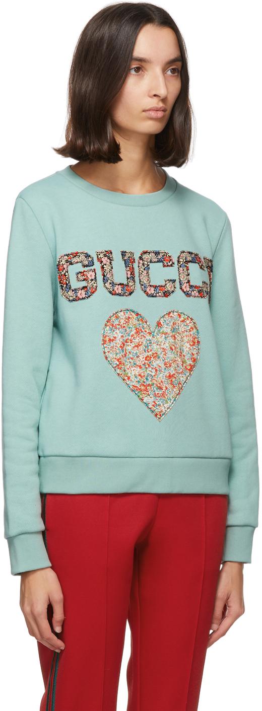 Gucci Liberty London Edition Heart Sweatshirt in Blue Lyst Canada