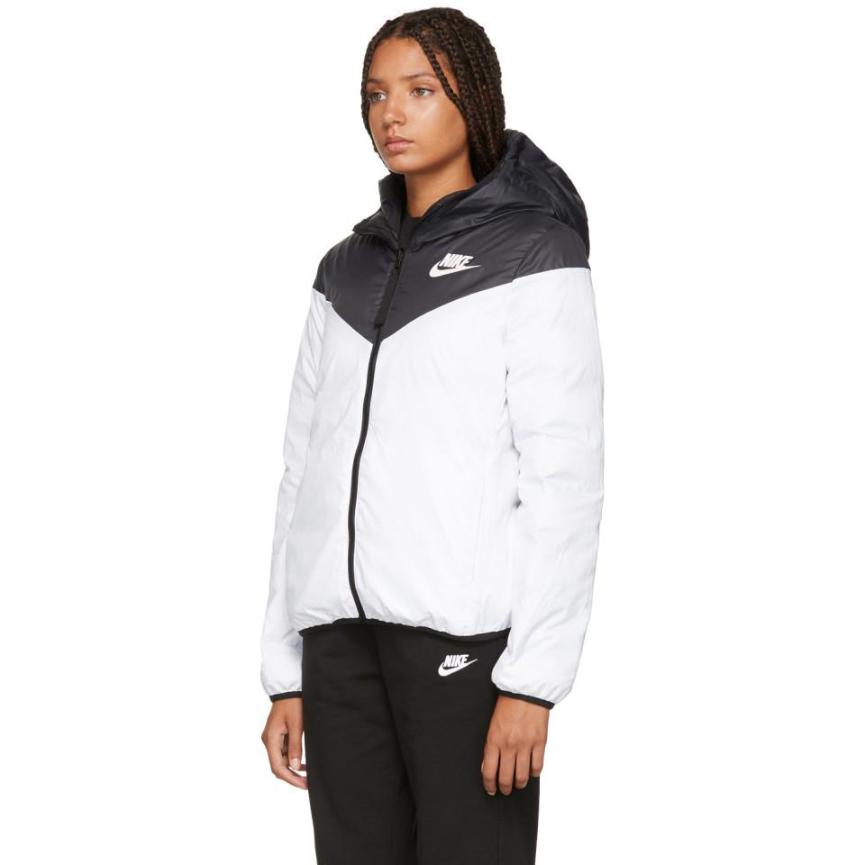 Nike Sportswear Windrunner Down Fill Jacket Reversible (black/white/white)  Coat | Lyst