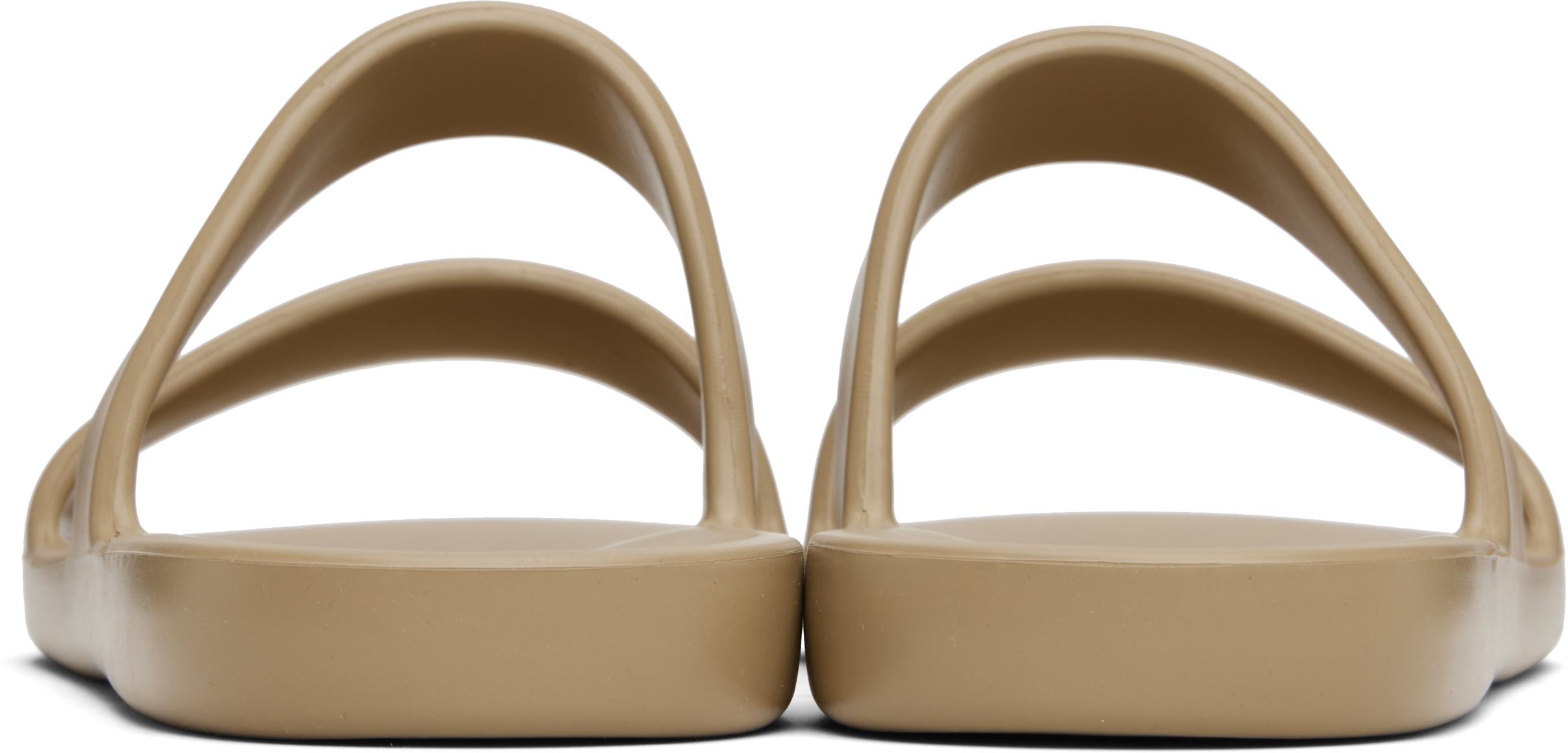 The Row Taupe Foam Sandals in Black | Lyst
