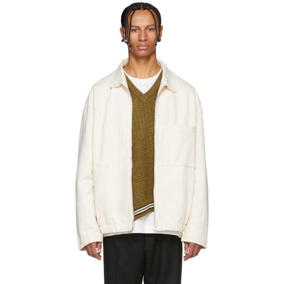 Lemaire White Jersey Jacket for Men - Lyst