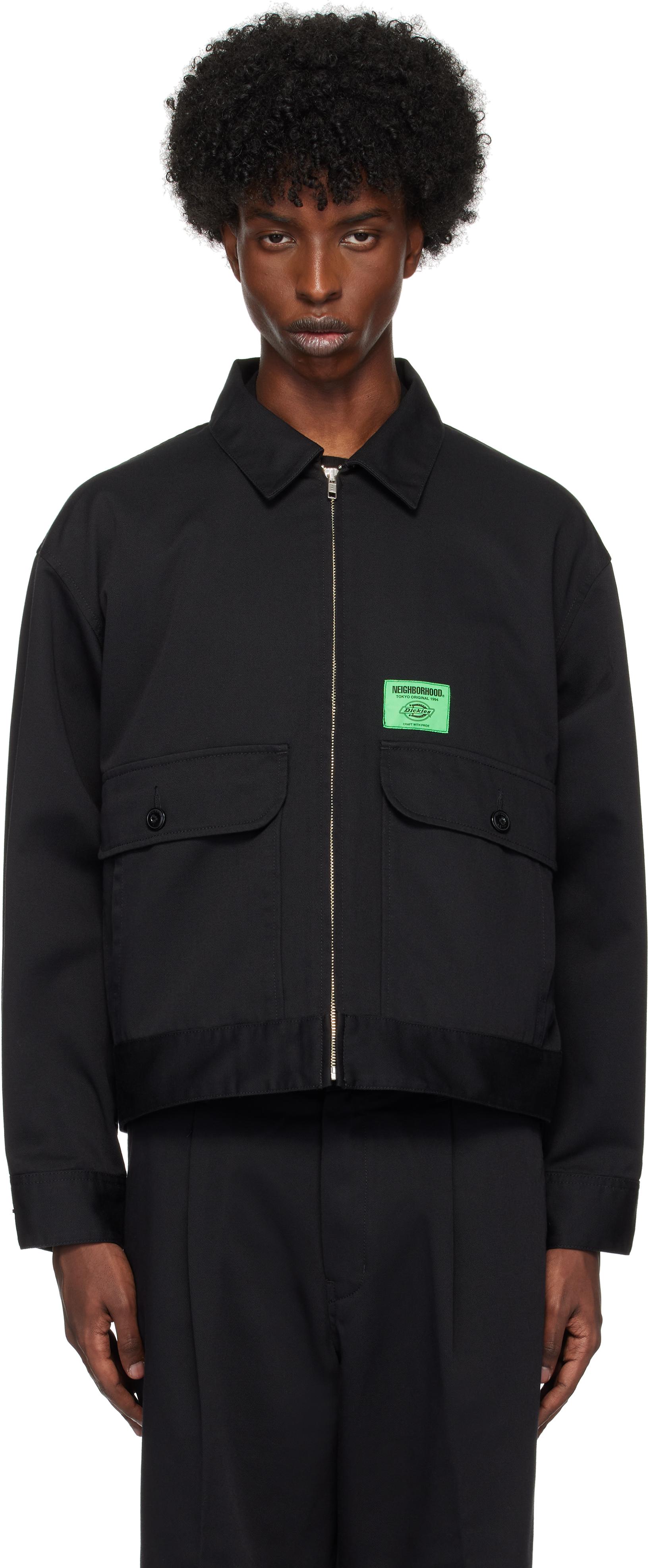 Neighborhood メンズ Dickiesエディション ブラック ジップアップ 