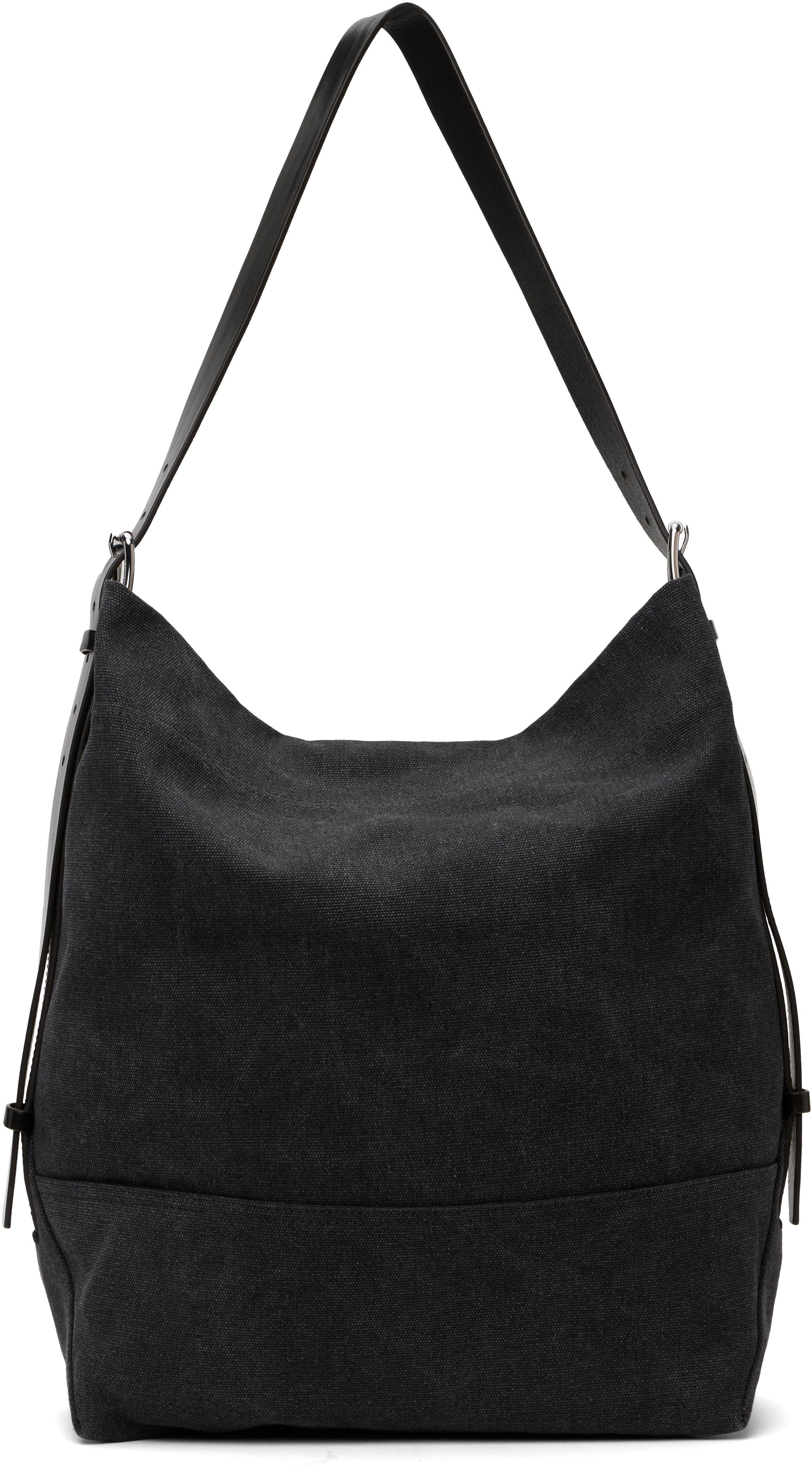 lemaire BELTED TOTE BAG ASH BLACK トートバッグ Ash Black Belted Tote Bag | LEMAIRE