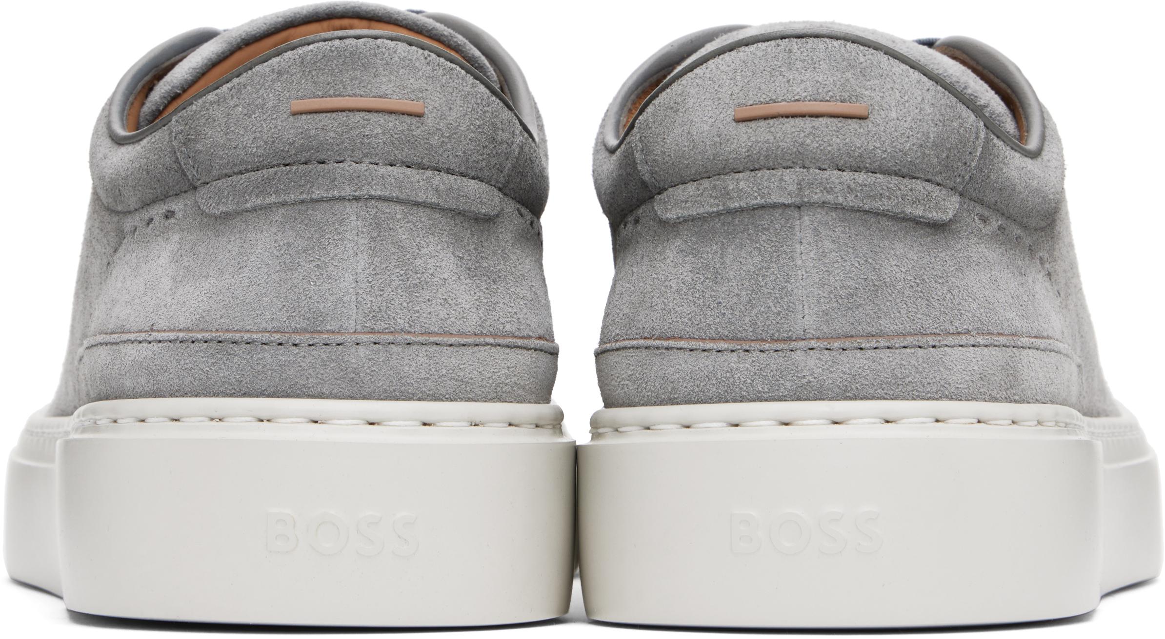 メンズ BOSS グレー Gary ローカットスニーカー ブラック | Lyst