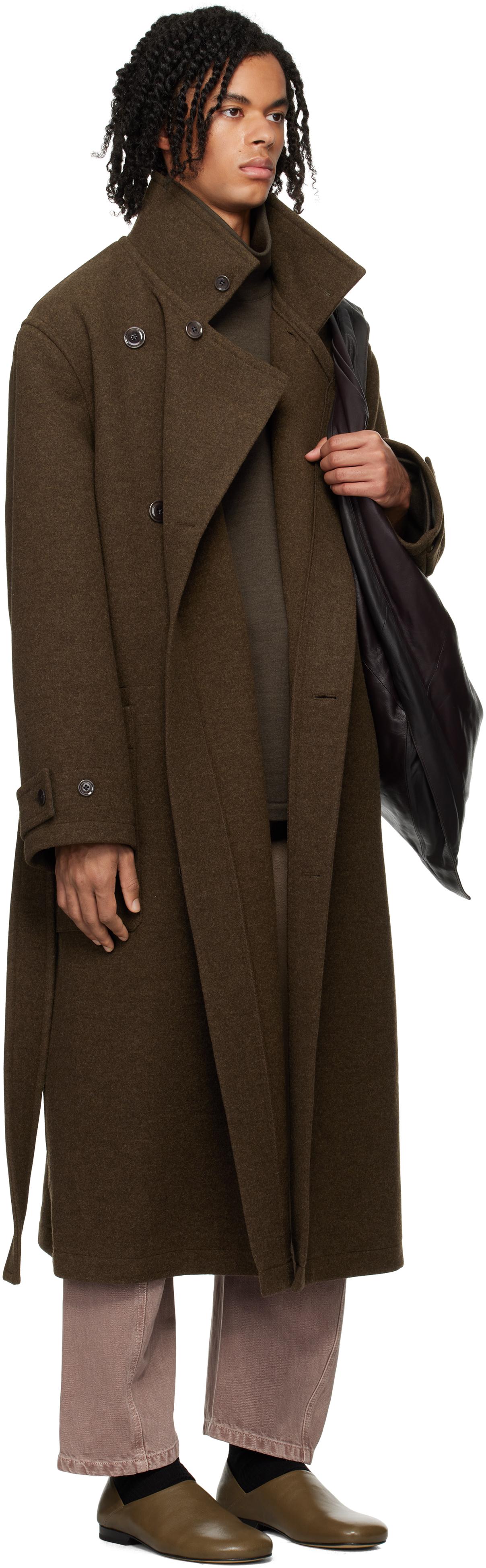 Lemaire Wrap Coat in Black for Men | Lyst Lemaire Wrap Coat in Black for Men | Lyst