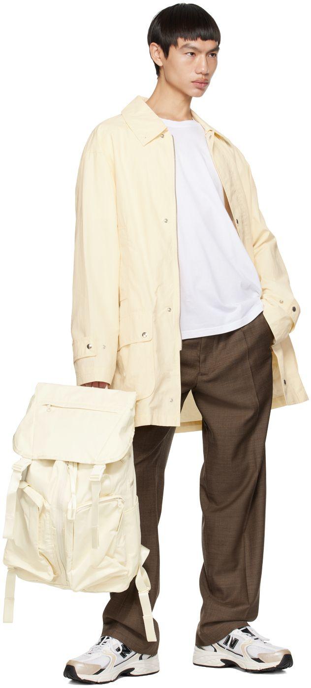 mfpen Off-white Double Clasp Backpack in Natural for Men | Lyst