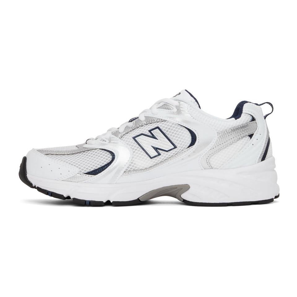 New Balance Rubber Silver And White 530 Sneakers in Metallic - Lyst