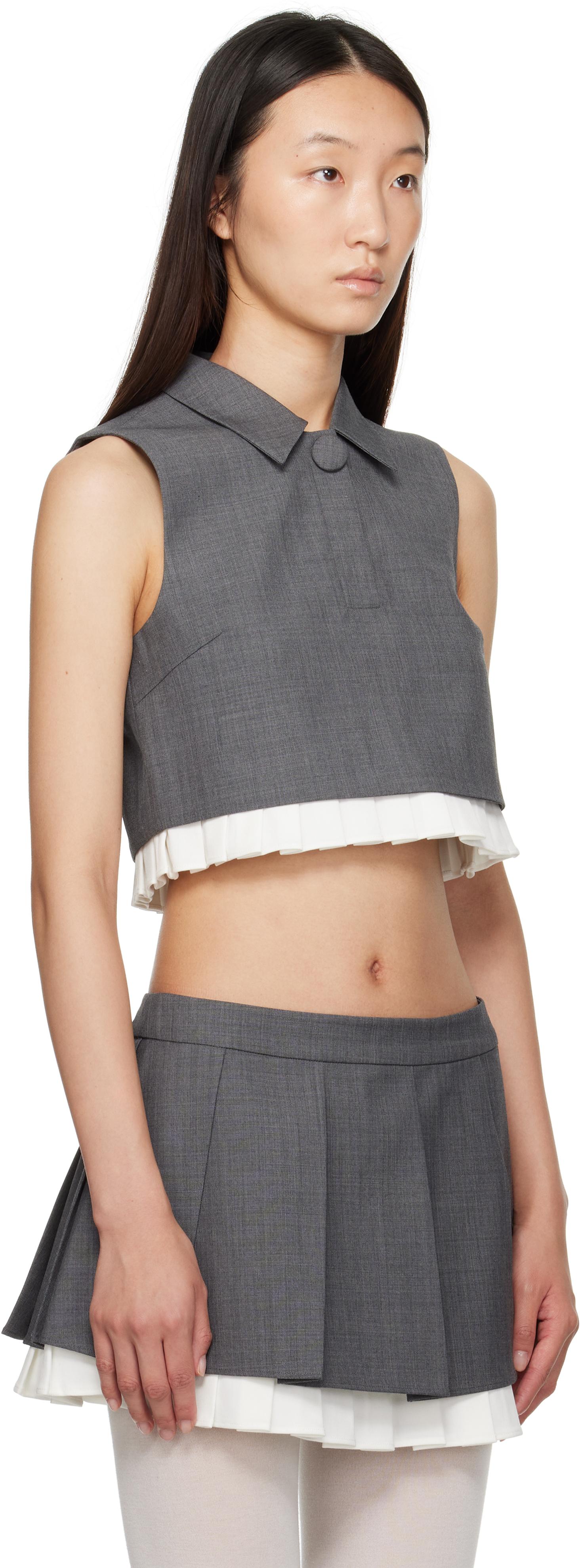 shushutong-GR100-Grey-Pleated-