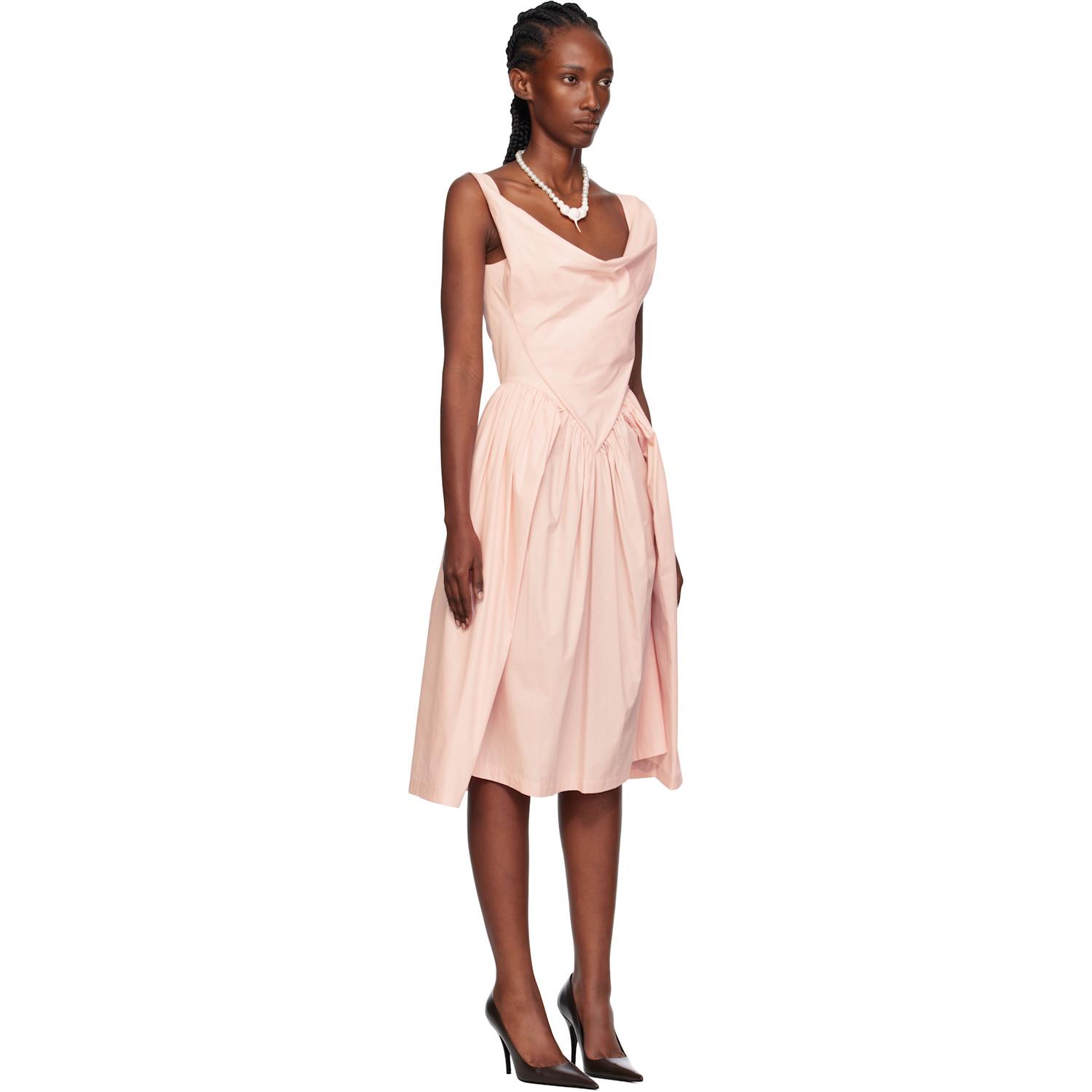 vivienne westwood sunday sleeveless midi dress Sunday draped cotton and silk midi dress in white - Vivienne Westwood