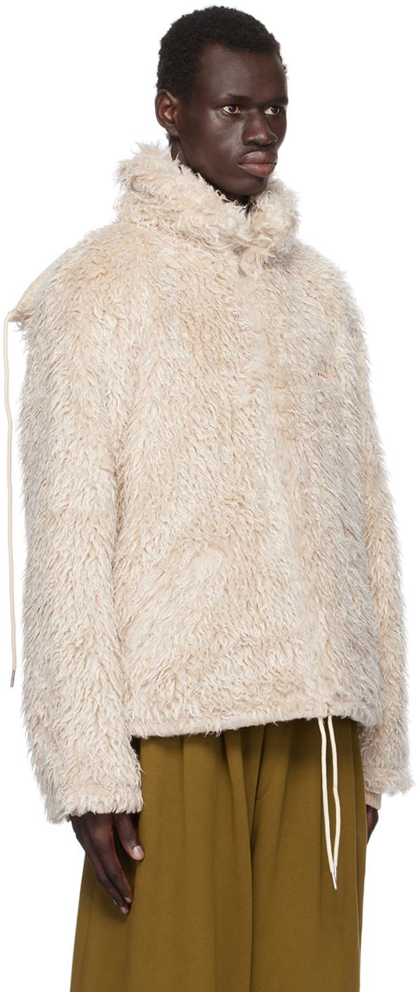 【関税込み】marni Long Pile Shaggy' hooded jacket Marni Long Pile Shaggy Faux Fur Hooded Jacket Blue – ESSXNYC