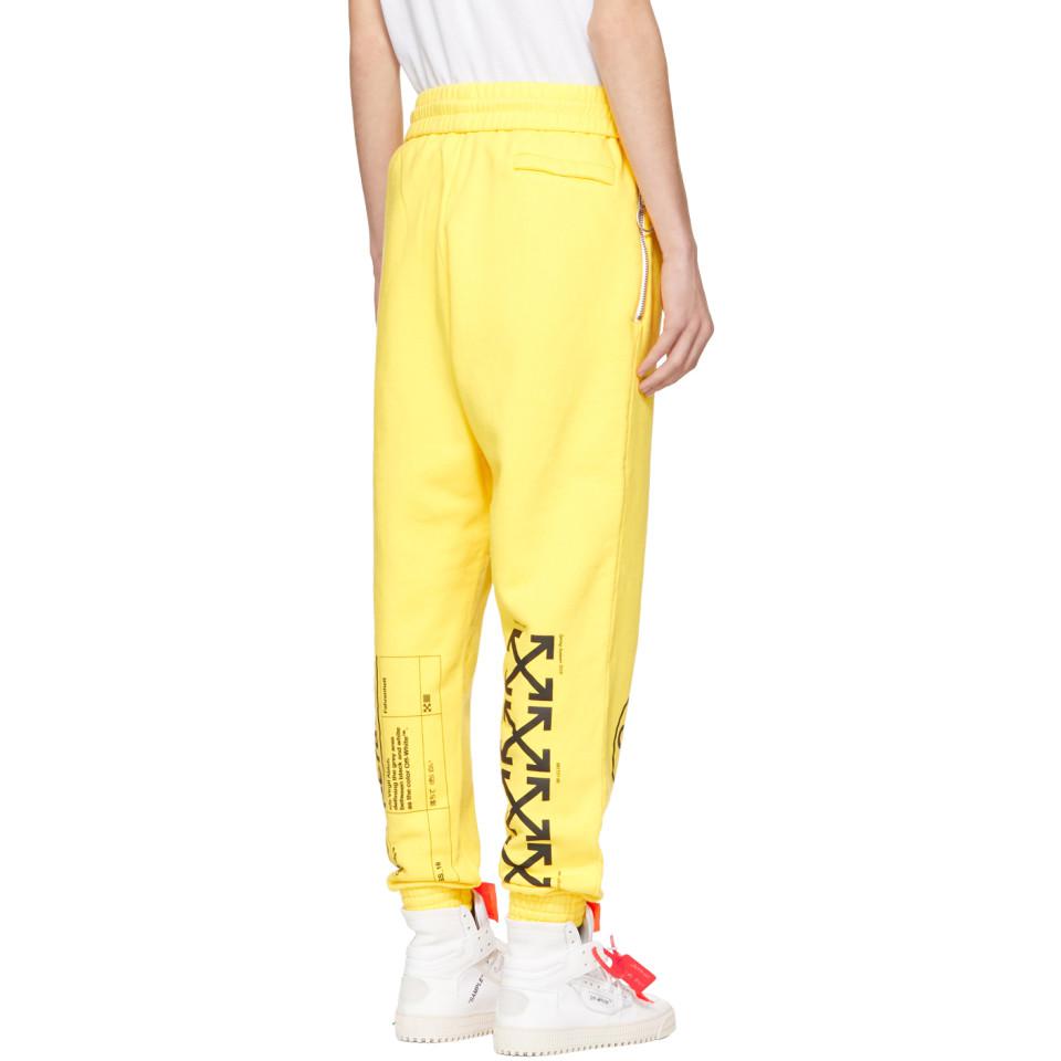 Silk straight pants Off-White Yellow size S International in Silk - 33080100