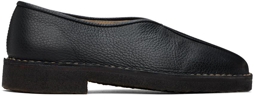 【関税込み】LEMAIRE ブラウン パイピング フラットシューズ メンズ Lemaire ブラウン パイピング クレープ フラットシューズ