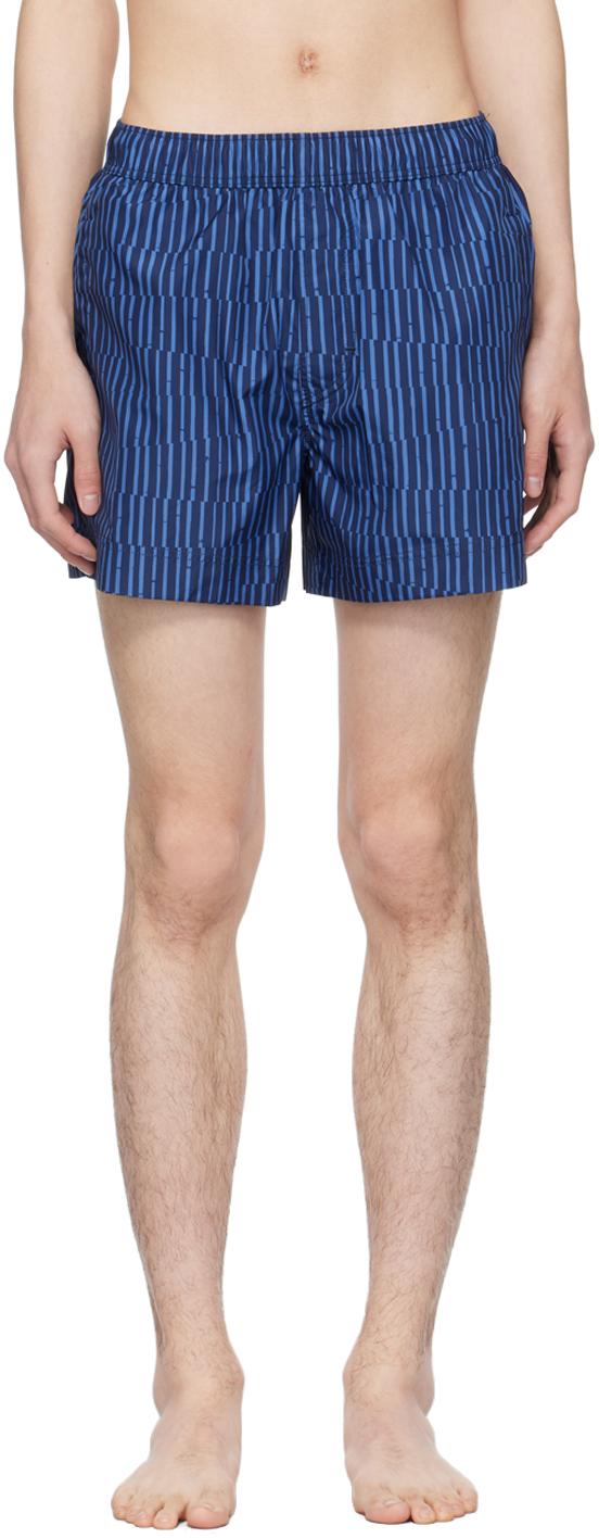 Paul Smith メンズ ブルー Handwritten スイムショーツ ビーチウェア Paul Smith メンズ ブルー Handwritten スイムショーツ ビーチウェア