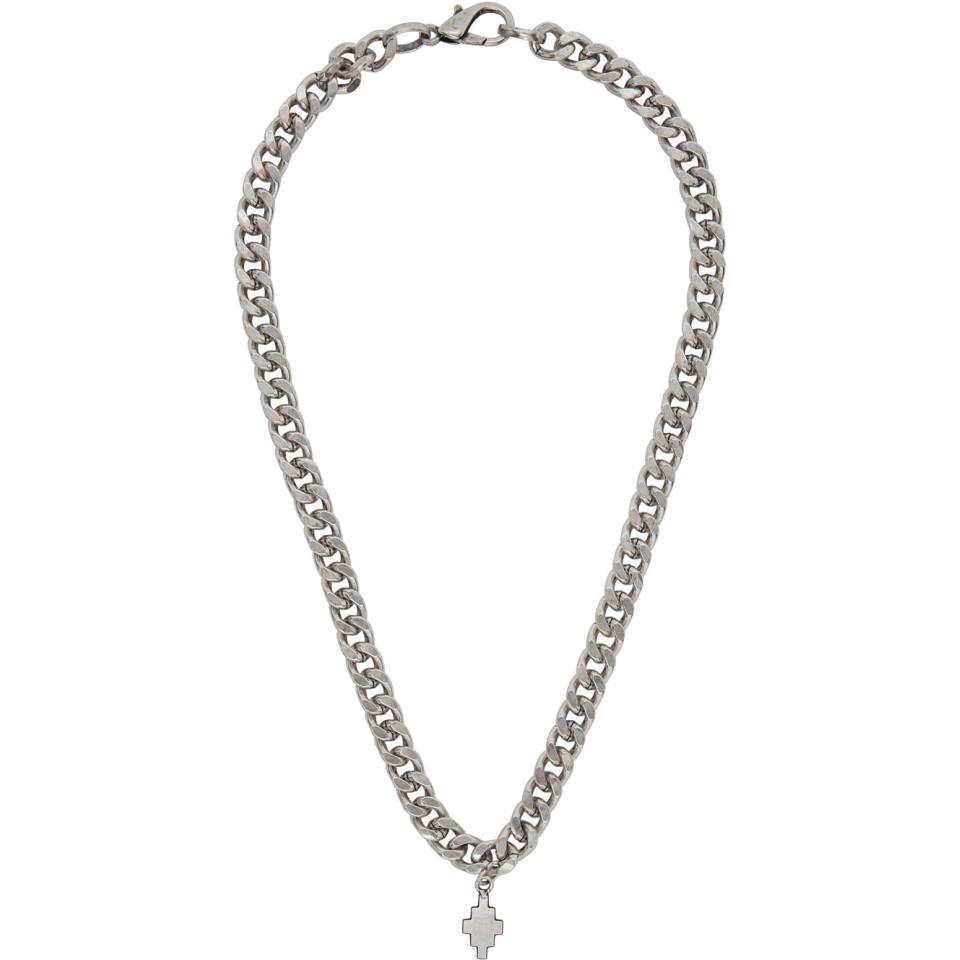Marcelo Burlon Silver Cross Chain Necklace in Metallic for Men - Lyst