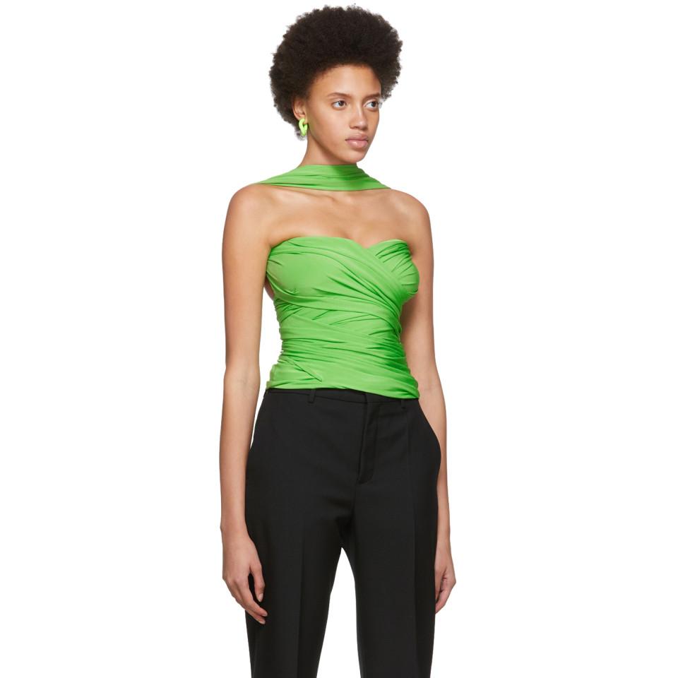 Balenciaga Synthetic Ruched Wrap Top in 