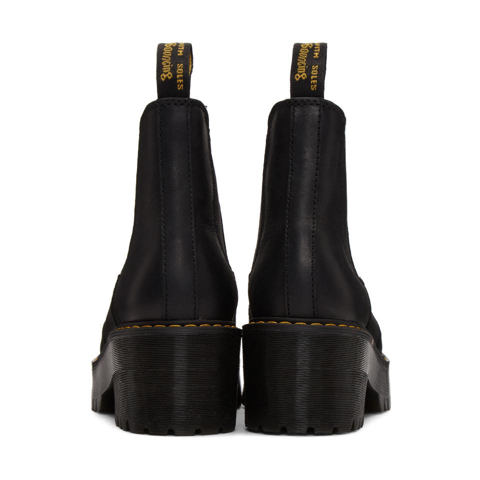 black rometty platform boots