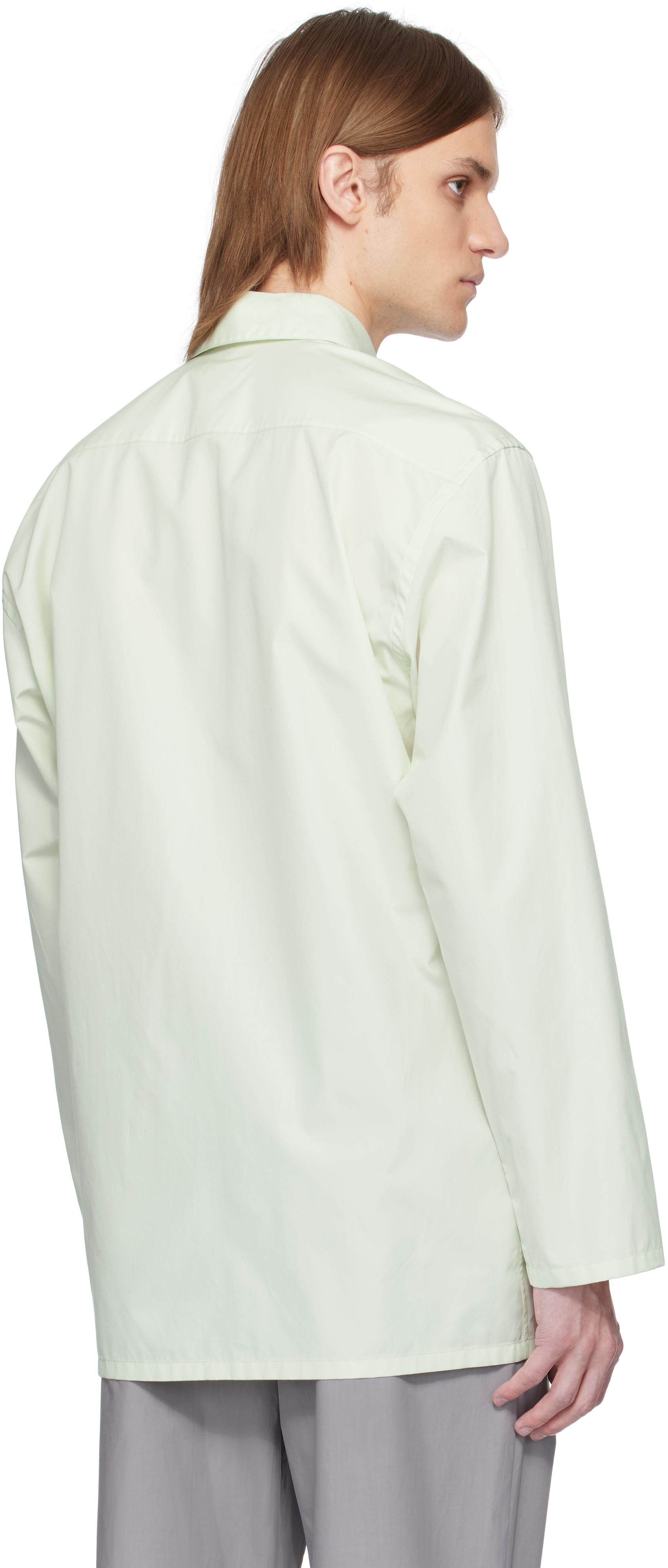 メンズ Rier グリーン コットンポプリン シャツ ホワイト | Lyst