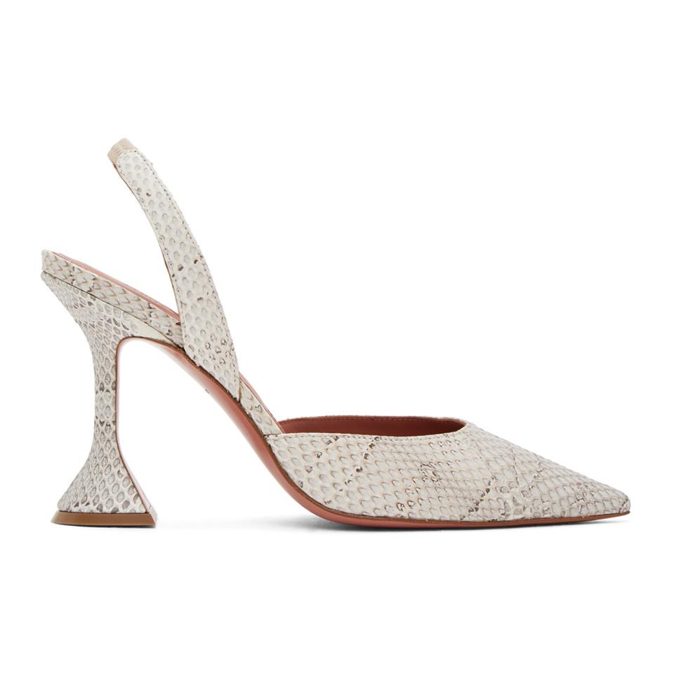 snake slingback heels