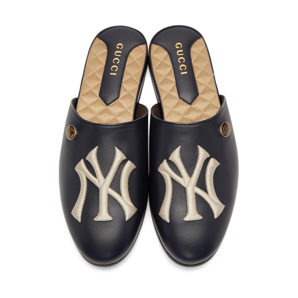 gucci yankees slippers