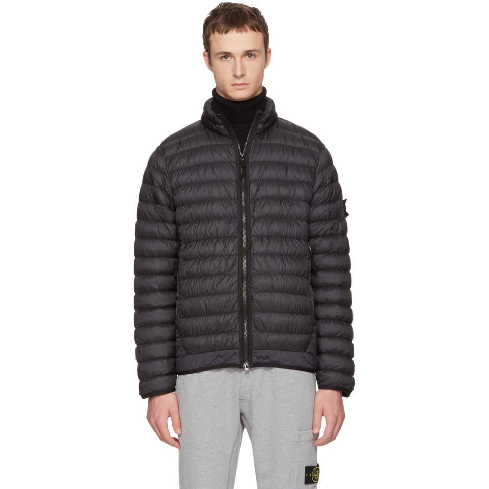 Stone Island Synthetic Black Lightweight Down Jacket for Men - Lyst