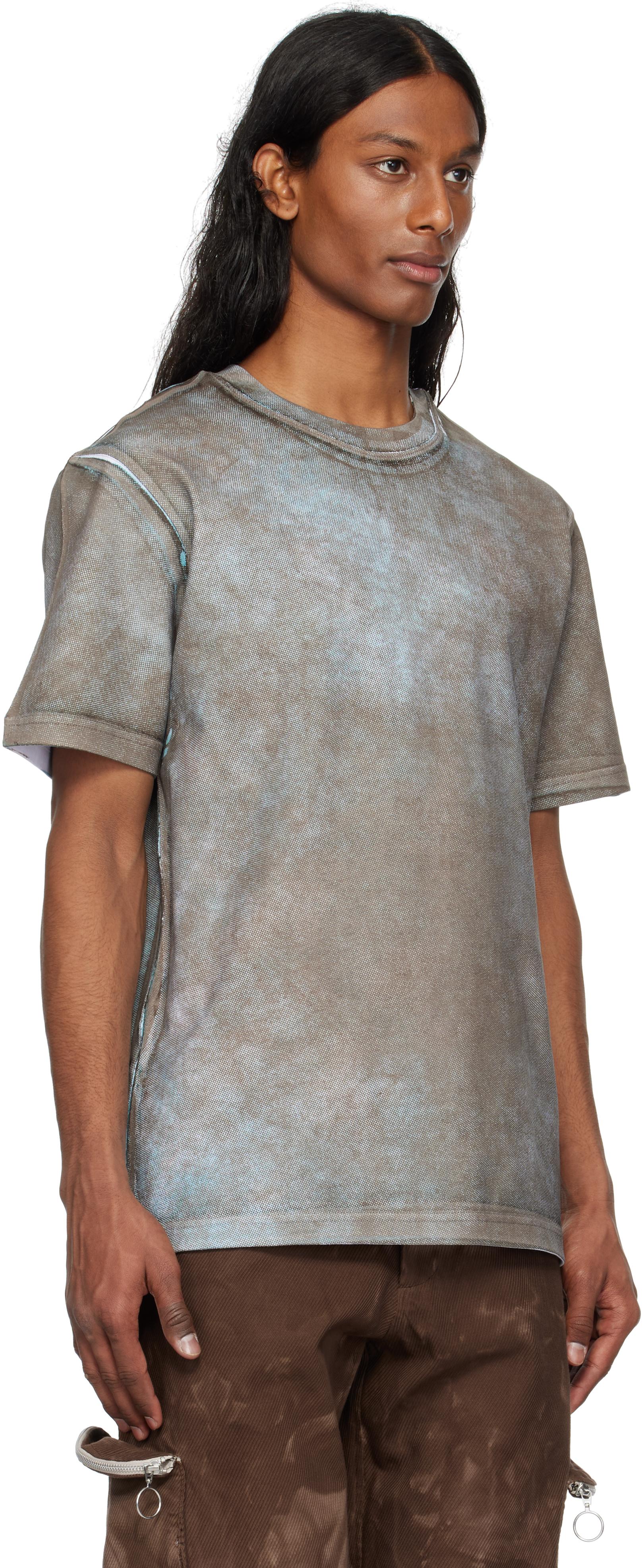 【関税込み】Charlie Constantinou Tシャツ 楽天ポイント還元】Charlie Constantinou プリント Tシャツ - ブルー