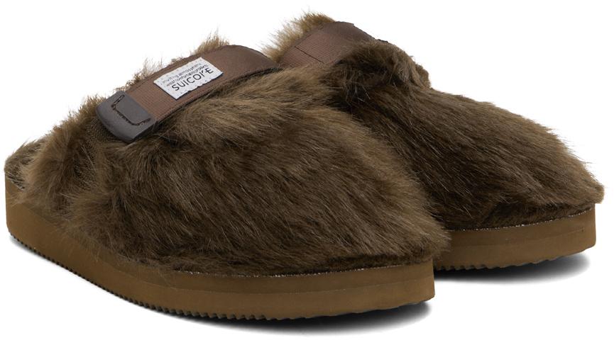 Suicoke メンズ ブラック ブラウン Zavo-2eu ミュール スリッポンシューズ