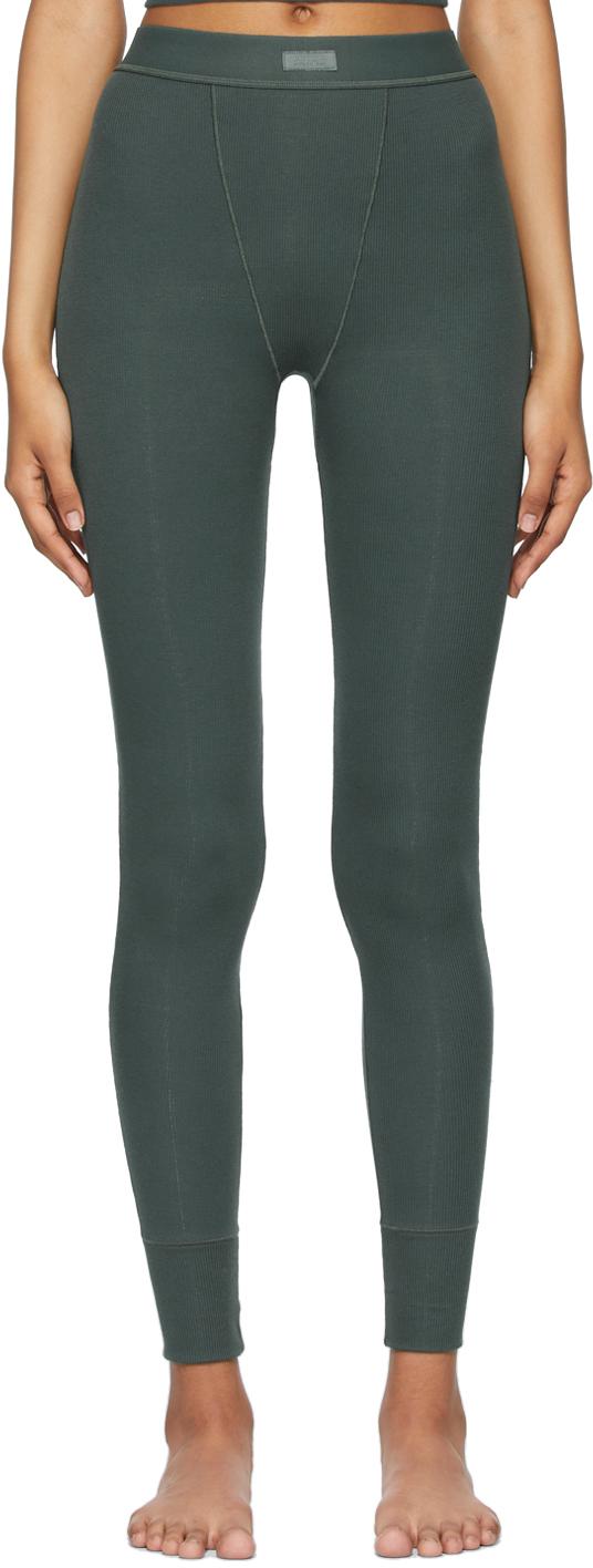 Skims Cotton Rib leggings in Green | Lyst
