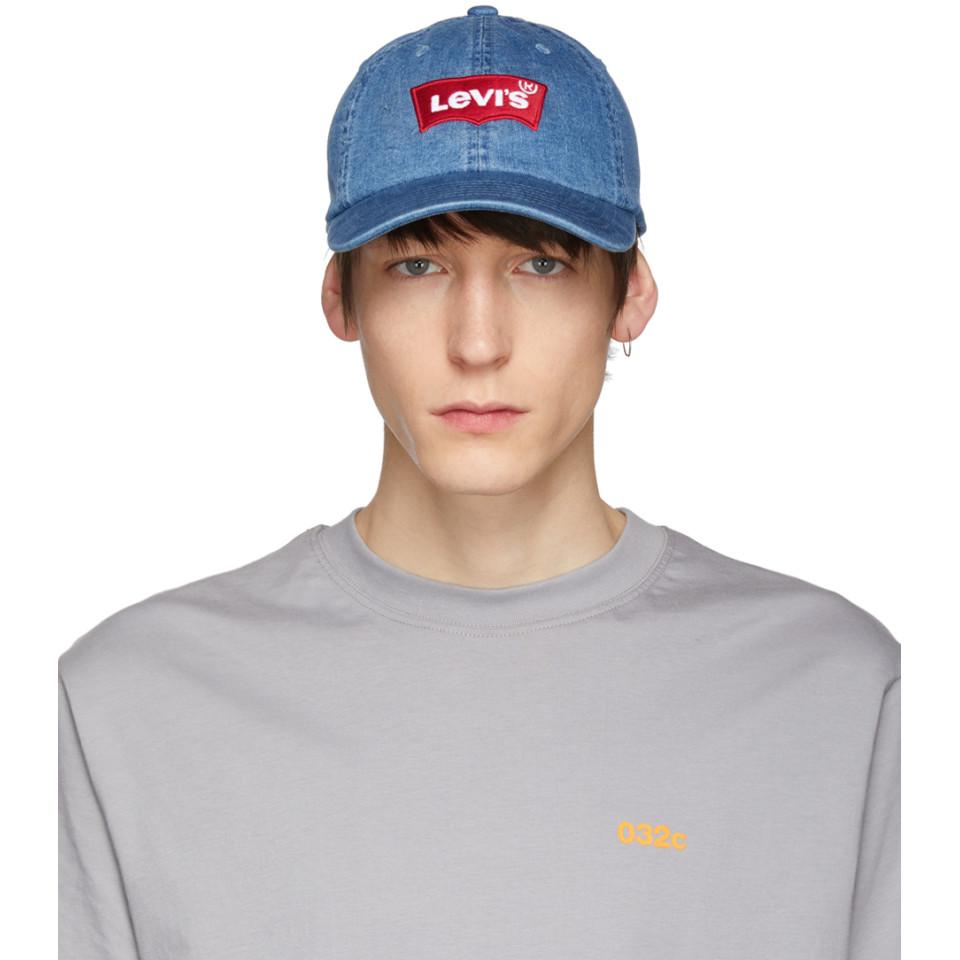 Casquette en denim a logo bleue Levi's pour homme en coloris Bleu - Lyst