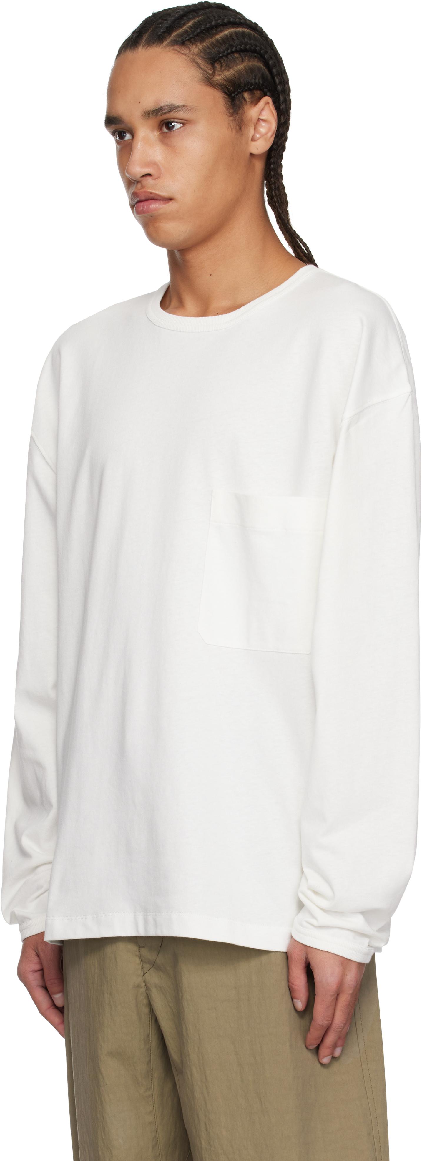 メンズ Lemaire オフホワイト Boxy Ls Tシャツ | Lyst