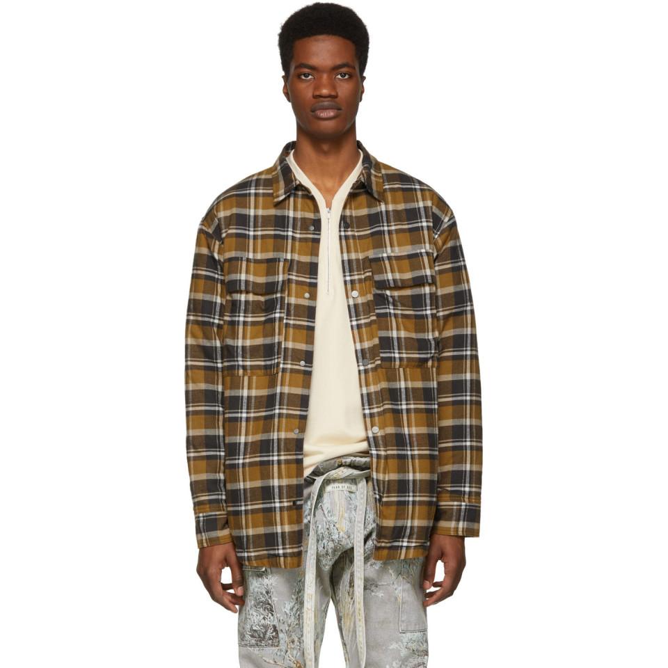 brown flannel jacket