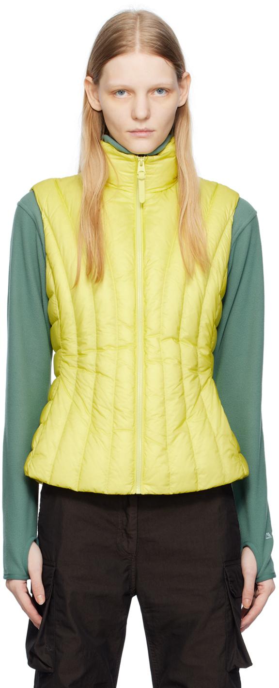 yellow down vest women's