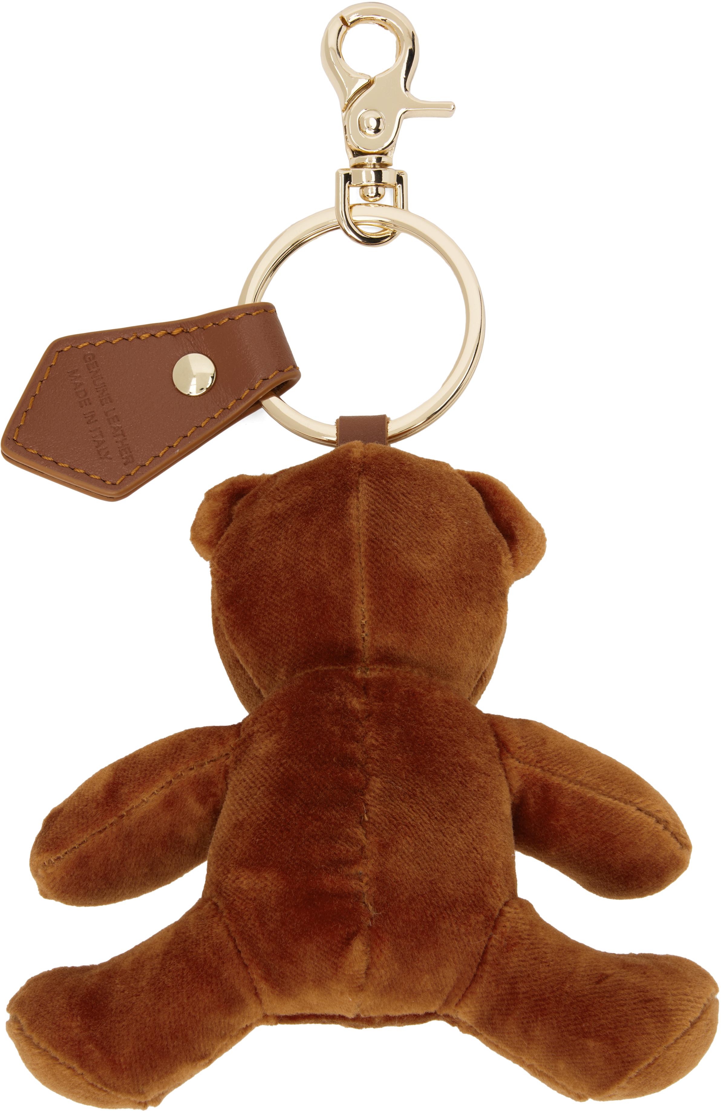 ★Vivienne Westwood★ 25SS Embroidered Logo Teddy Bear Keyri Off-White Teddy Bear Keychain by Vivienne Westwood on Sale