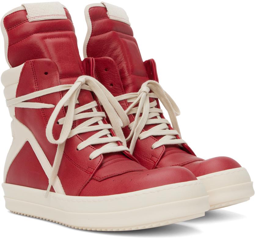 メンズ Rick Owens レッド Geobasket スニーカー レッド | Lyst