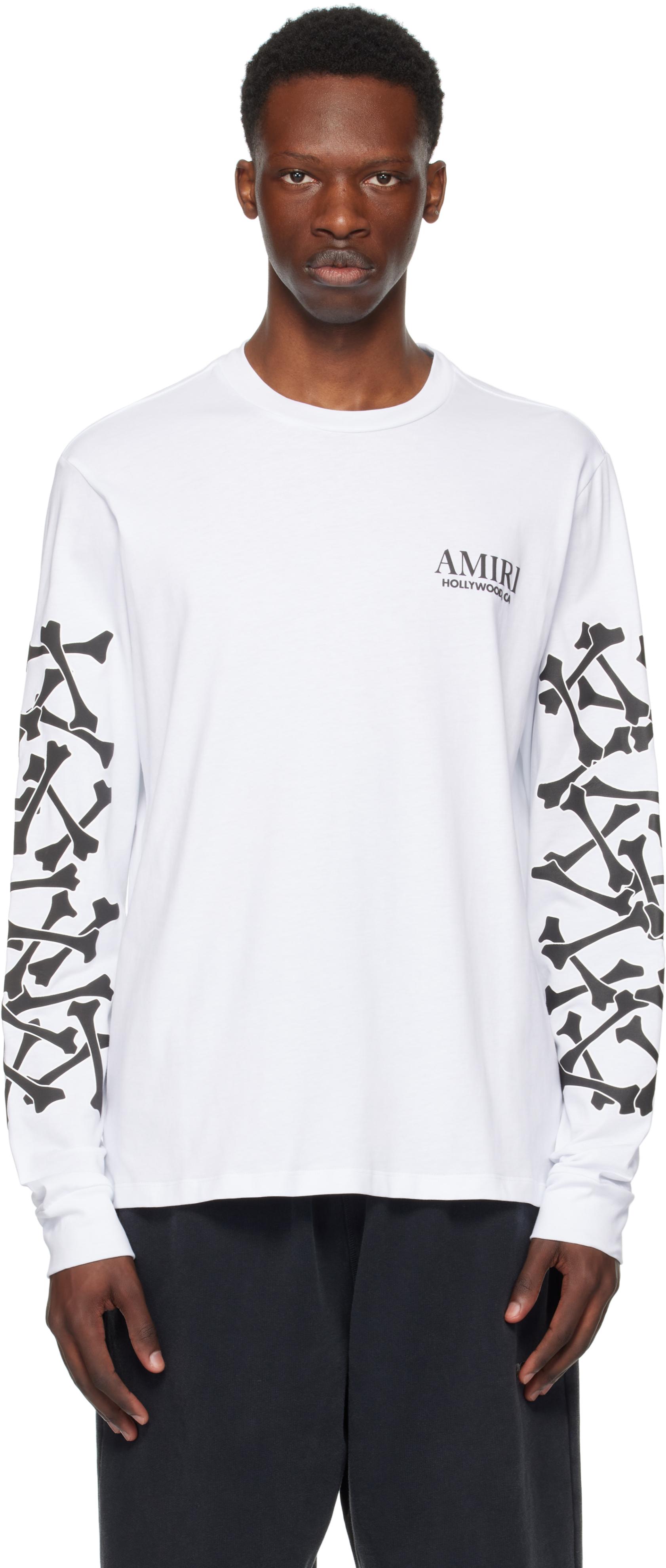 AMIRI◆BONES スタックド ロングTシャツ BONES STACKED LONG SLEEVE TEE - Black – AMIRI