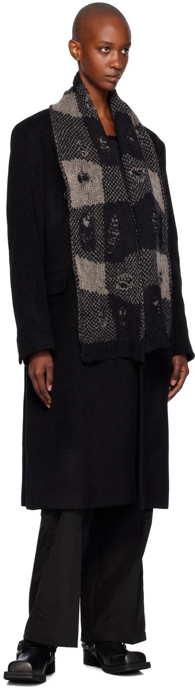 Our Legacy - Past Scarf Black Destructive Gingham