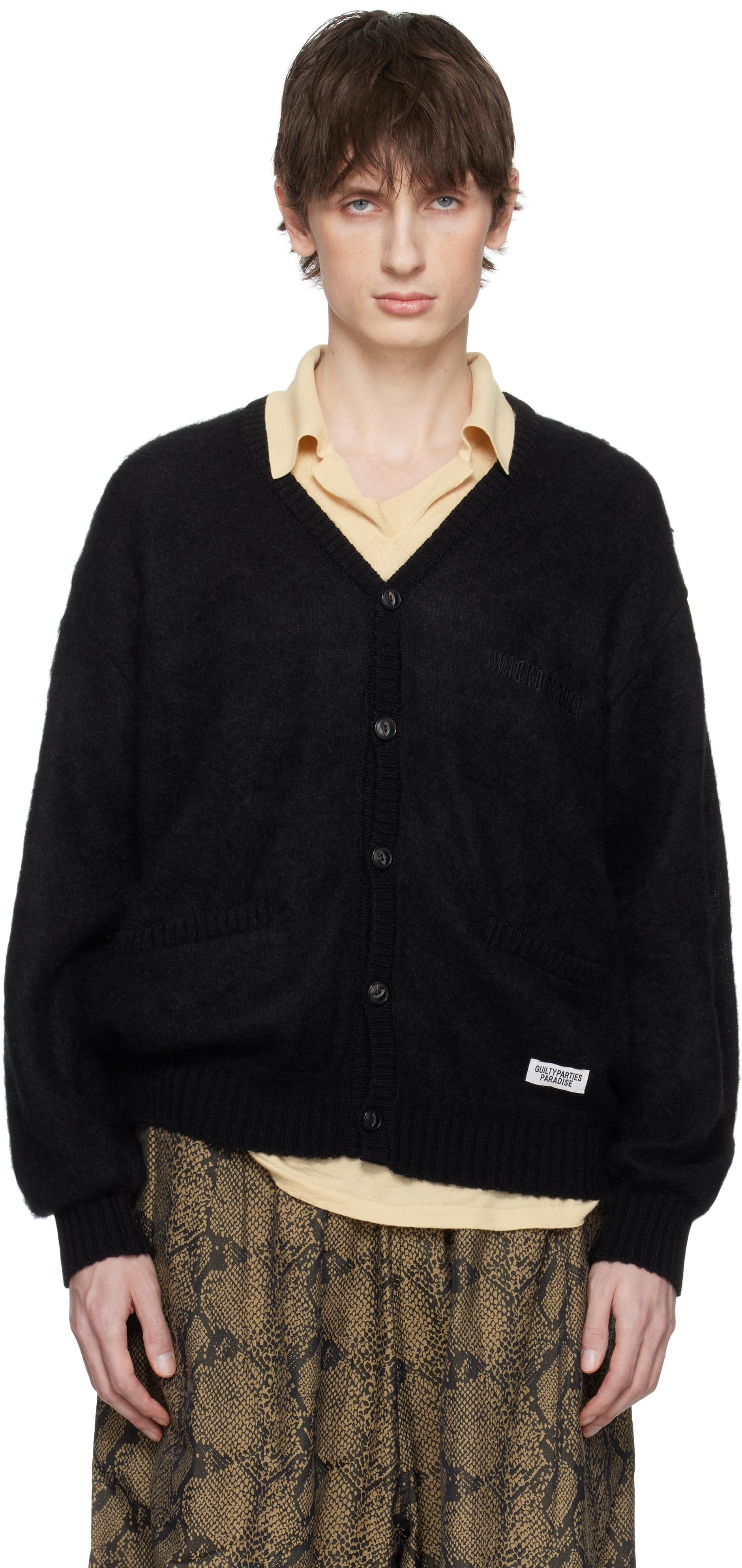 Wacko Maria Mohair Knit Cardigan in Black for Men | Lyst Wacko Maria Mohair Knit Cardigan in Black for Men | Lyst
