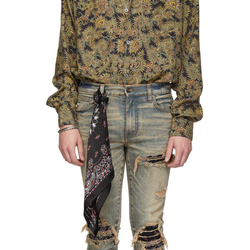 Amiri Indigo Bandana Jeans in Blue for Men Lyst