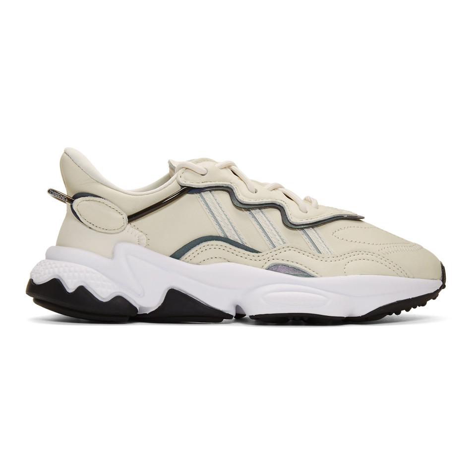 adidas Originals Leather Off-white Ozweego Sneakers | Lyst