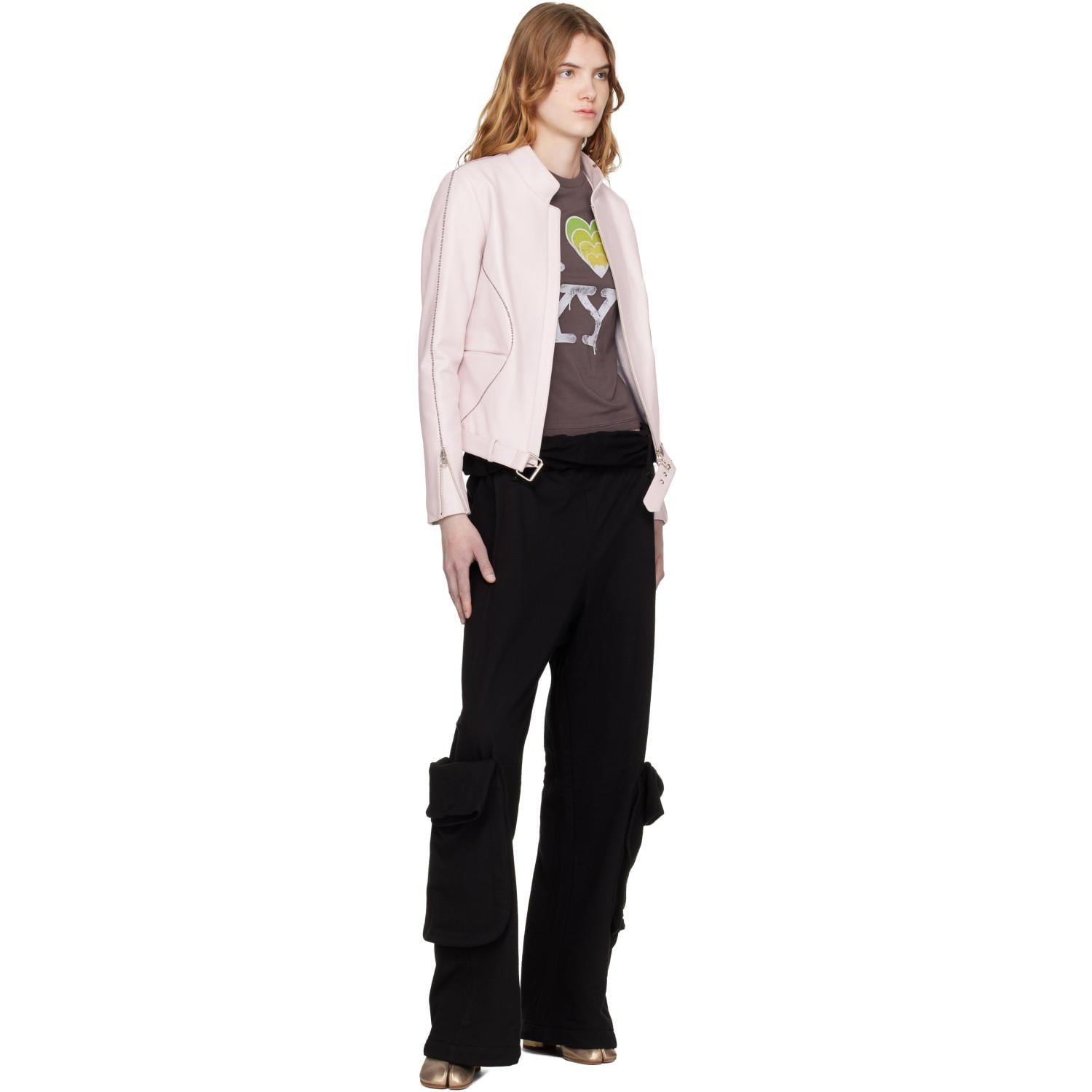 OPEN YY Rolled Waist Sweat Cargo Pants in Black | Lyst