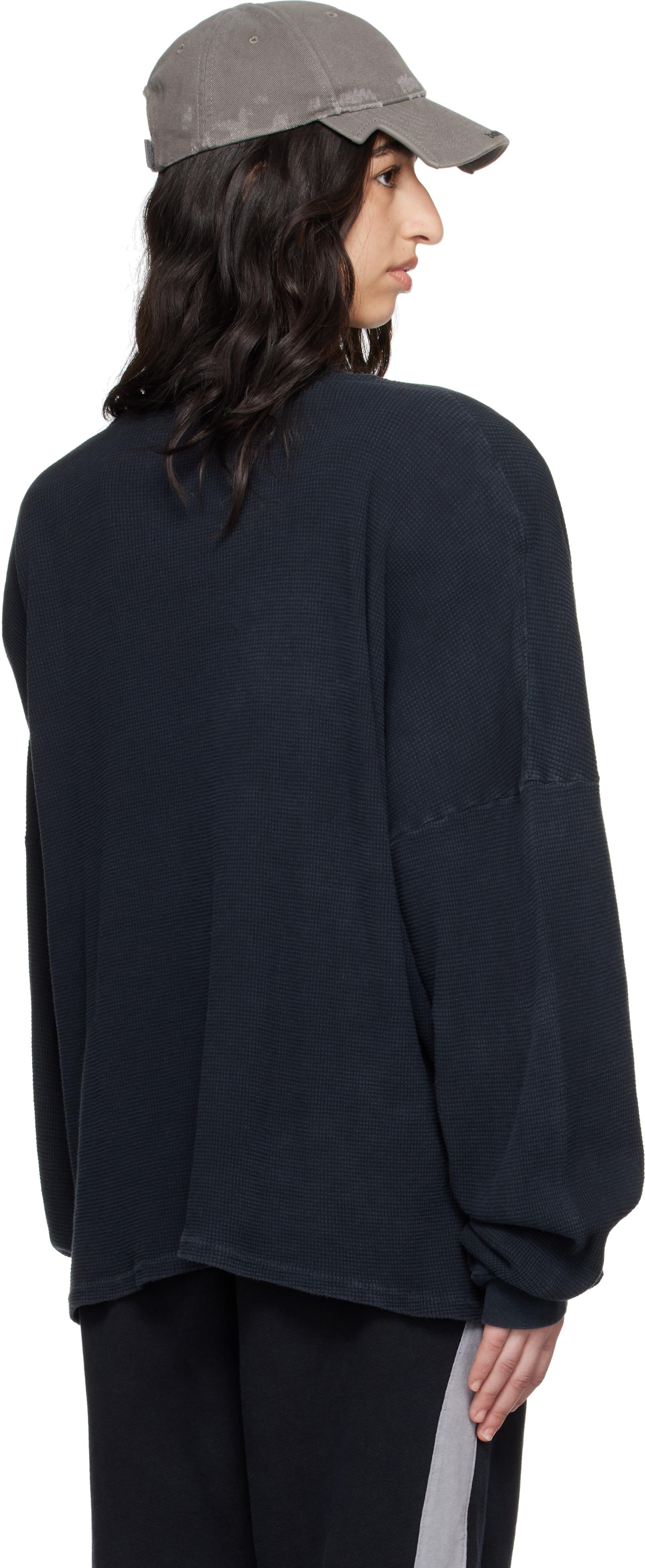 GREG ROSS Shoulder Pad Thermal Long Sleeve T-Shirt in Blue | Lyst