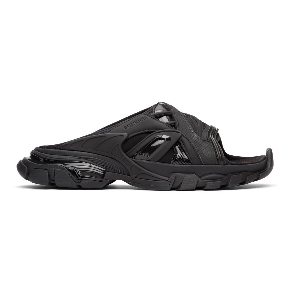 靴 Balenciaga Track Slide Sandal Black 40 Balenciaga Track Slide Sandals in Black | Lyst Australia