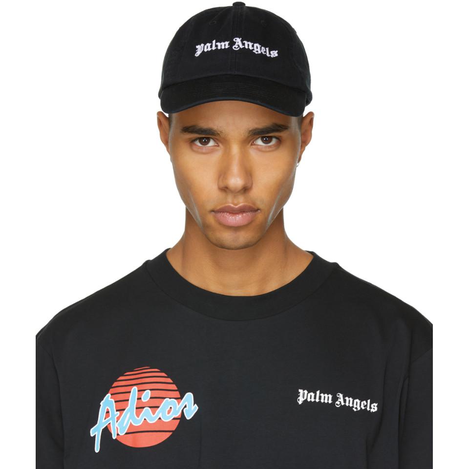 Palm Angels Cotton Black Logo Vintage 