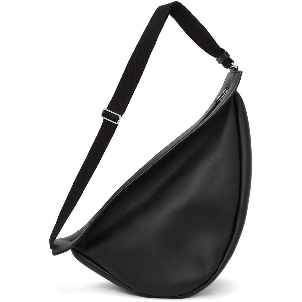 The Row Leather Black Large Slouchy Banana Bag - Lyst