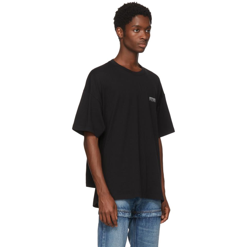 Balenciaga Black Speedhunter Double Hem T-shirt for Men | Lyst