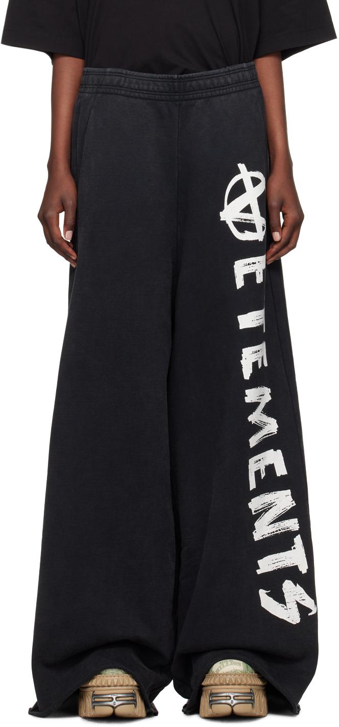 Vetements レディース ブラック Anarchy スウェットパンツ アクティブ 