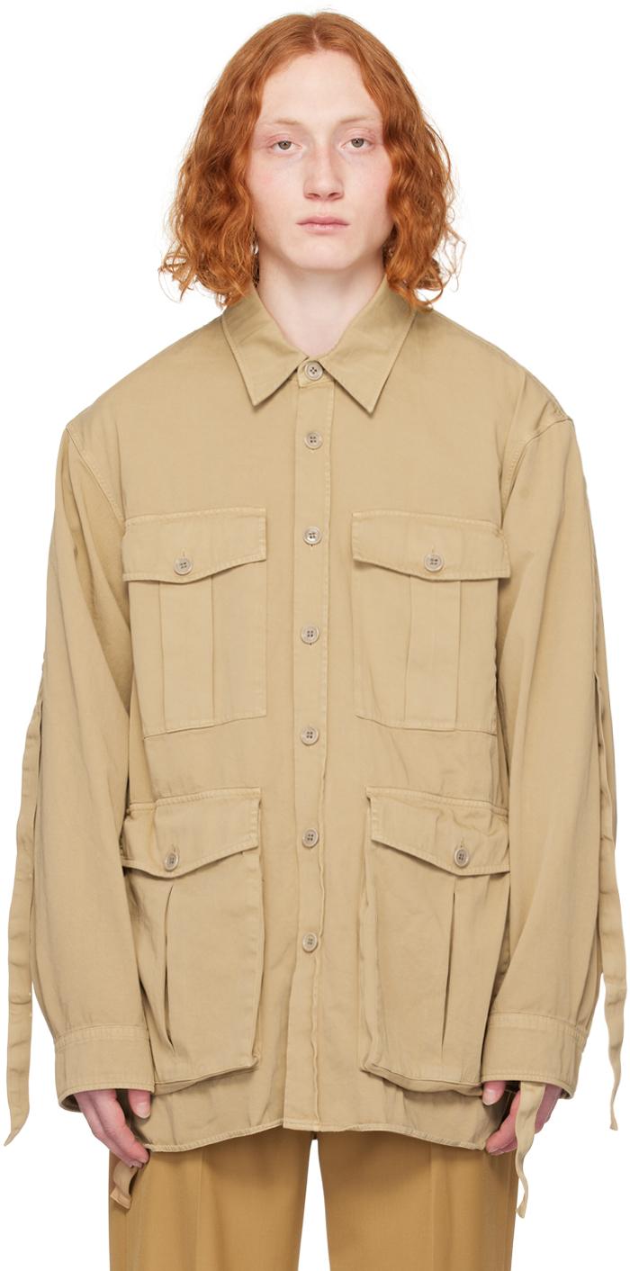 Dries Van Noten メンズ ナチュラル フラップポケット シャツ シャツ