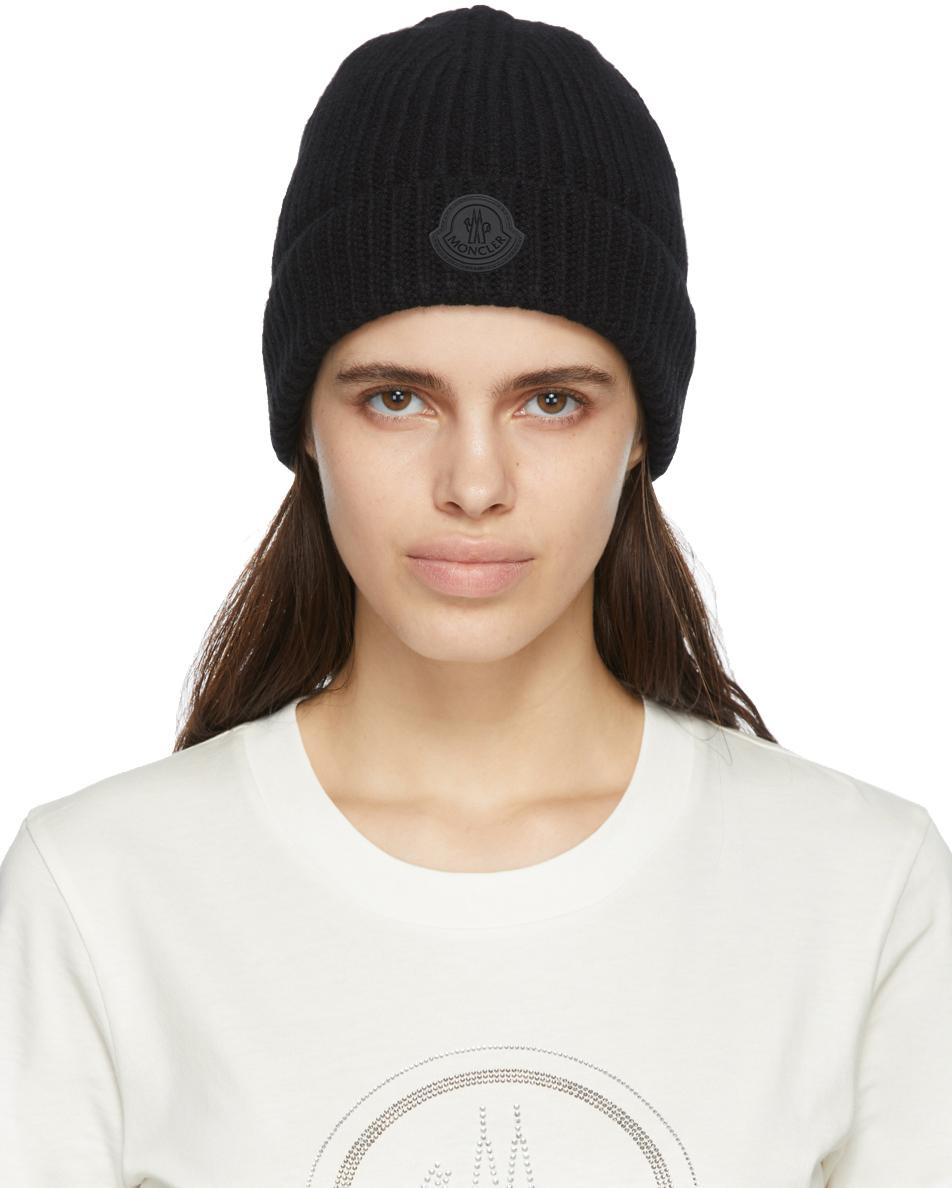 Moncler Cashmere Beanie in Black | Lyst 