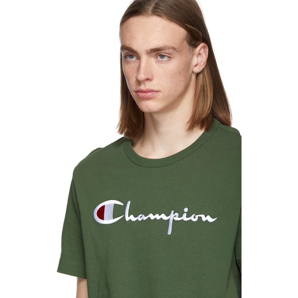 champion olive green shirt