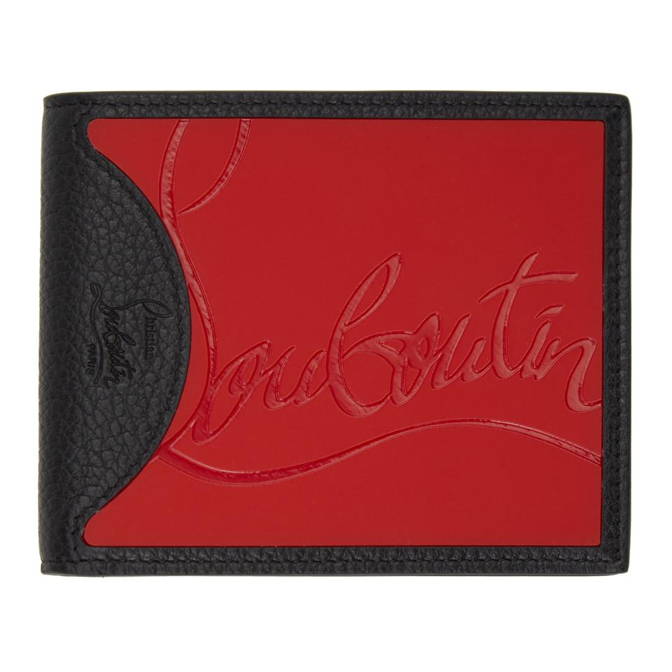 Christian Louboutin Coolcard Leather Wallet in Black (Red) for Men 
