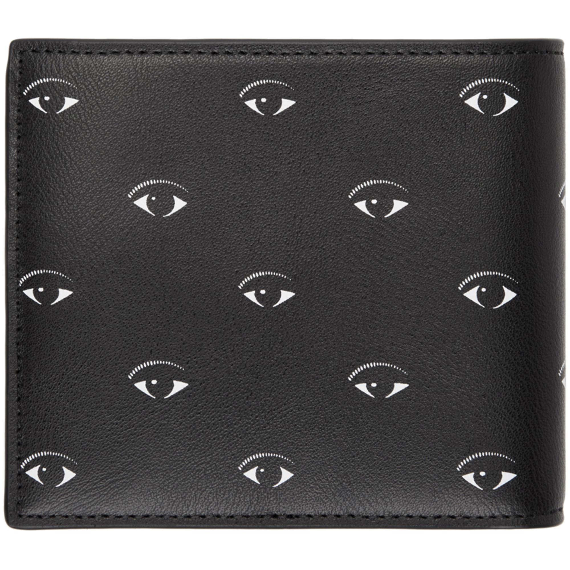 KENZO Leather Black Multi Eye Wallet 