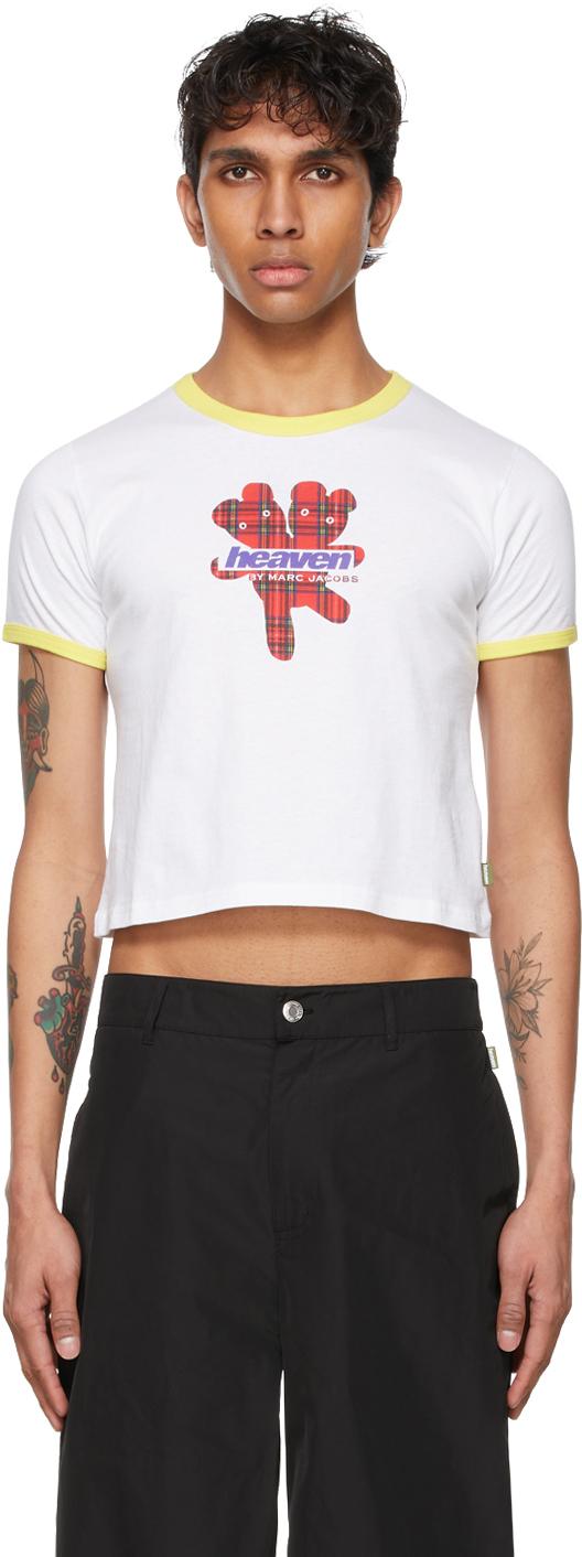 Marc Jacobs Heaven Tartan Logo Baby Tee in White | Lyst